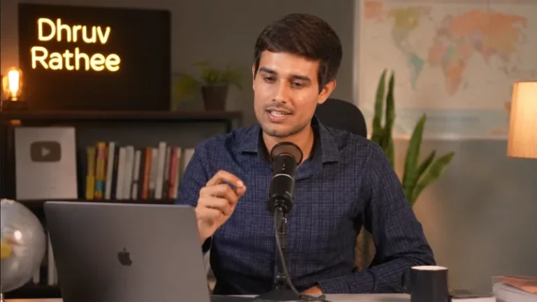 Dhruv Rathee net worth and career setup at his recording studio