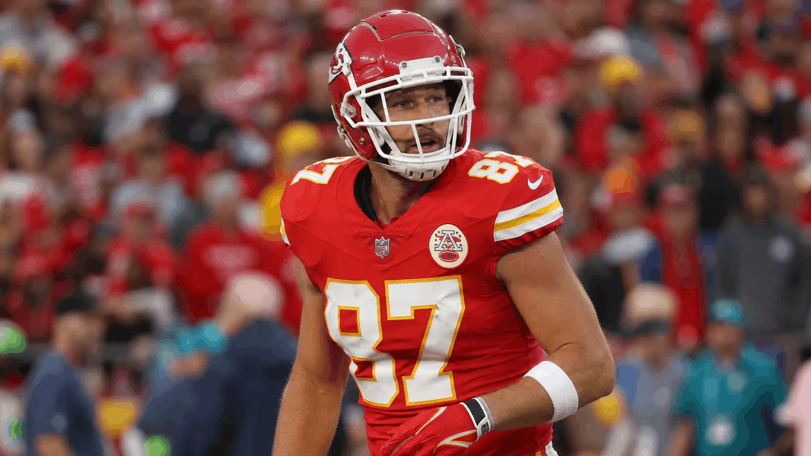 Travis Kelce net worth 2026 Kansas City Chiefs tight end on field