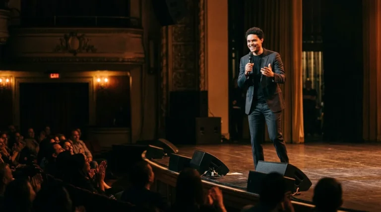 Trevor Noah net worth comedian performing on stage