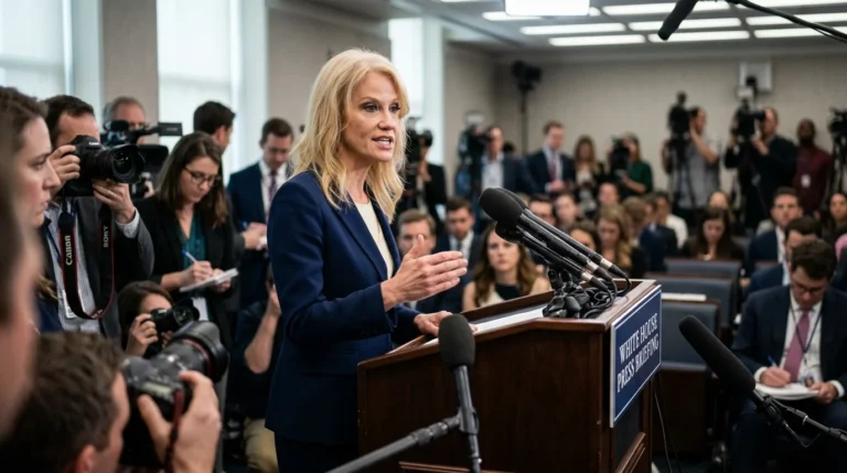 Kellyanne Conway net worth press briefing photo