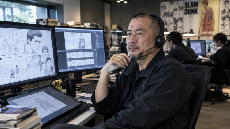 Takehiko Inoue directing The First Slam Dunk animated film